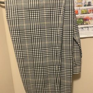 MM Lafleur Mejia Pants sz 12 B/W plaid
